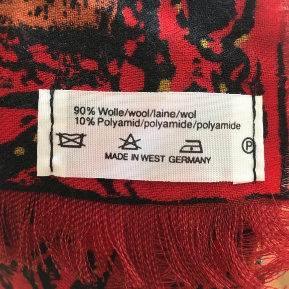 LN Vintage West Germany wool pashmina wrap/scarf - Picture 8 of 8